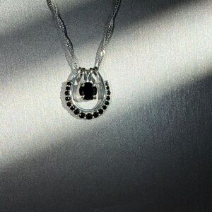 Black spinel interchangeable necklace